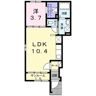 サンリットレジデンス A【1階】の間取り