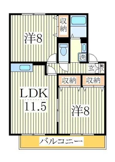 グリーンウェーブIV【2階】の間取り