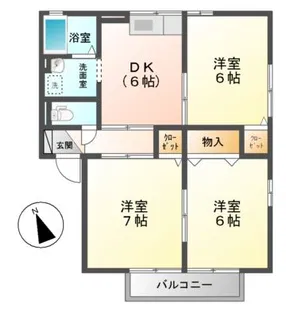 メルベーユ M A棟【2階】の間取り
