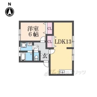 ハイツdecent【1階】の間取り