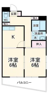 加藤コーポ【2階】の間取り