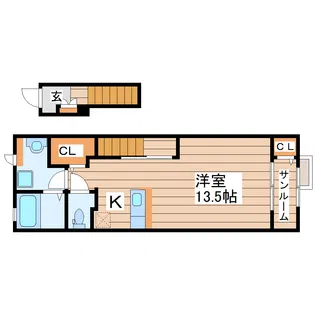 カーサ・アルバ【2階】の間取り