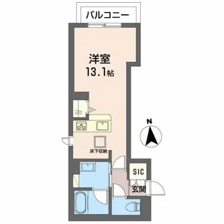 シャーメゾンクレスティーク【1階】の間取り