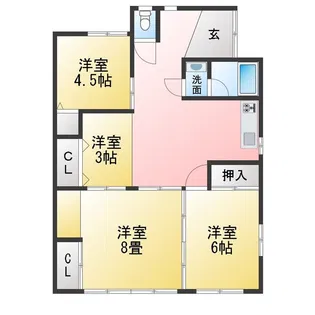 織田荘【1階】の間取り