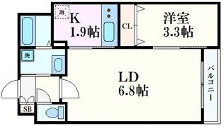 月光江波東五番館【3階】の間取り