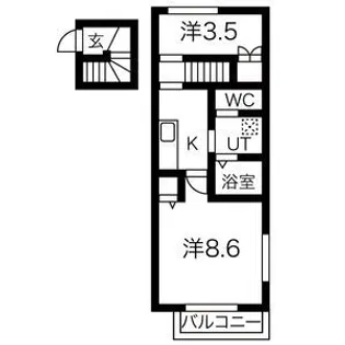 sacrale(サクラーレ)西古川【2階】の間取り