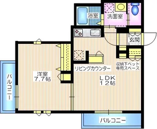 クラーロ サンジュ1【2階】の間取り
