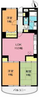 ウエストヒルズ【6階】の間取り