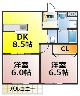 アプリーコ大池【2階】の間取り