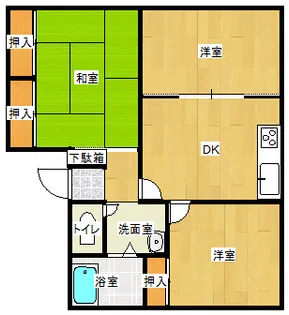 ファミール雅D【1階】の間取り