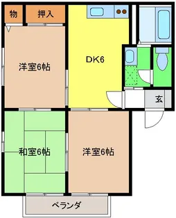 マーキュリーハイツ C棟【2階】の間取り