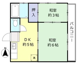 白百合荘【1階】の間取り