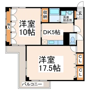 2DKの間取り画像