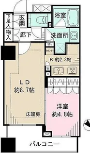 ザ・パークハウスアーバンス東五反田【3階】の間取り