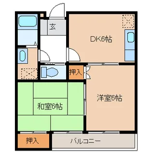 高橋ハイツ【1階】の間取り
