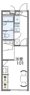 レオパレスルミエール【2階】の間取り
