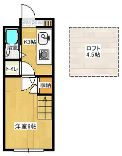 ヴィレッヂわたかべ【1階】の間取り