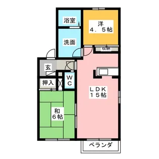 ジュネスI B【1階】の間取り