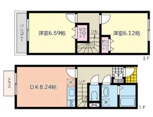 アスコット美田園の間取り