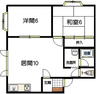 レントウォーム A棟【2階】の間取り