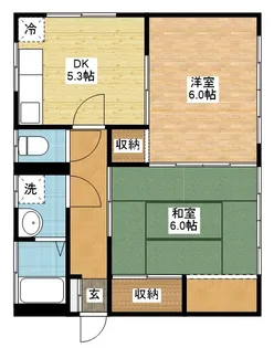 ハイツ紫苑【1階】の間取り