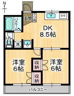 サンハイツ田中I【2階】の間取り