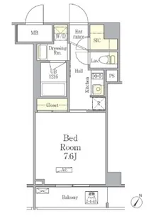 パークペルル池尻【4階】の間取り