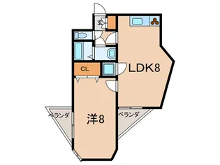サンパレス21苦楽園【1階】の間取り