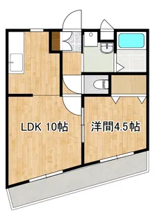 オークマンション下伊敷【1階】の間取り