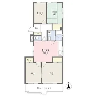 コーポラス牧野【3階】の間取り