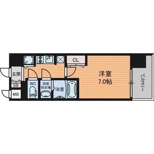 アドバンス大阪城グラシア【6階】の間取り