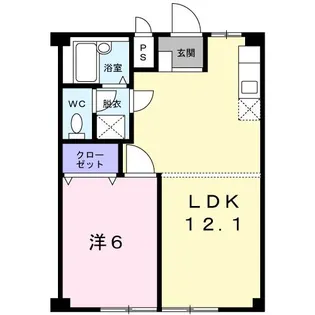 サンハイツイノウエ【1階】の間取り