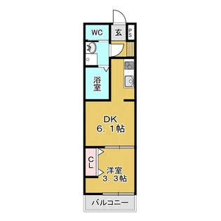 アンセル泉中央【3階】の間取り