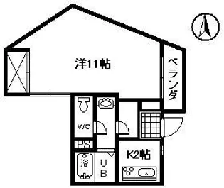 ヴィラ浦本【3階】の間取り