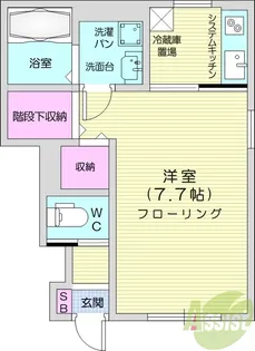 アインタウゼント3【1階】の間取り