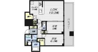 大阪府大阪市北区曾根崎2【マンション】の間取り
