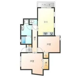 大阪府高石市東羽衣1【アパート】の間取り