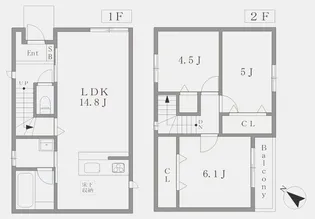 福岡県北九州市小倉南区湯川1【一戸建】の間取り
