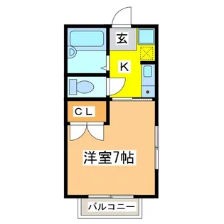 カナディアンハイツ住田 A【1階】の間取り