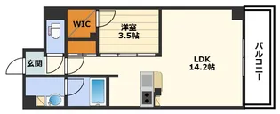 セントリヴィエ大阪梅田【1階】の間取り