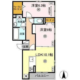 エマーブルMグラン I棟【3階】の間取り