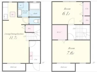 大阪府岸和田市三田町【一戸建】の間取り