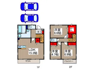 埼玉県北足立郡伊奈町中央5【一戸建】の間取り