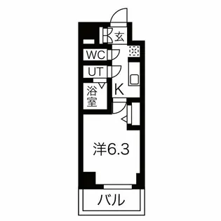 愛知県名古屋市中区橘1【マンション】の間取り