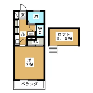ハイツTOSHI【2階】の間取り