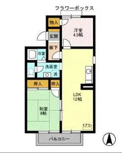 メゾンクレール 参番館【1階】の間取り