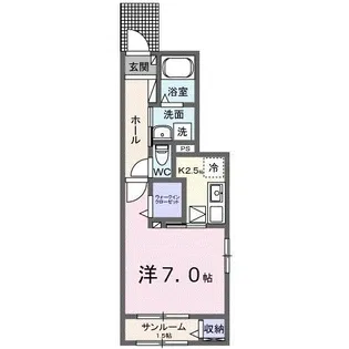 サングレイス【1階】の間取り