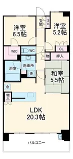 ウェリス稲毛 オアシスブロック【11階】の間取り