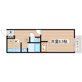 PLUS大町西公園【2階】の間取り