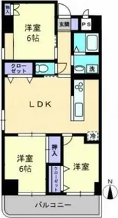 レイクウエスト【1階】の間取り